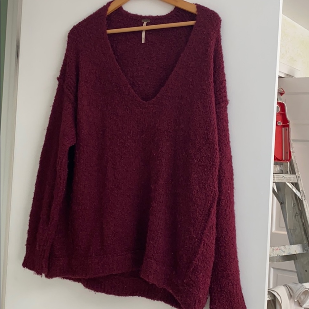 Free People Maroon Sweater